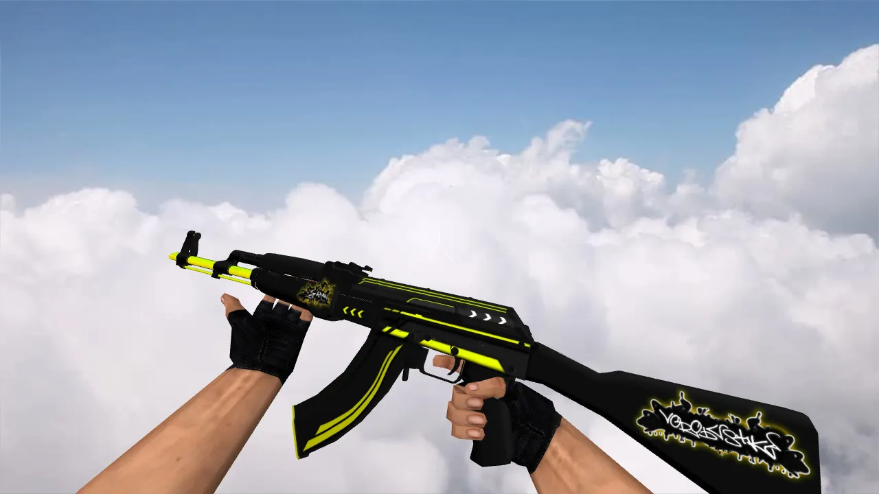 Модель AK-47 Machine для CS 1.6 - Детализированные текстуры и правдоподобные звуки — скриншот 1