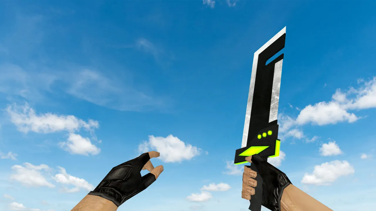 Модель ножа Lumine v_knife для CS 1.6: звуки, анимация осмотра, текстуры, установка без вирусов - скриншот 2