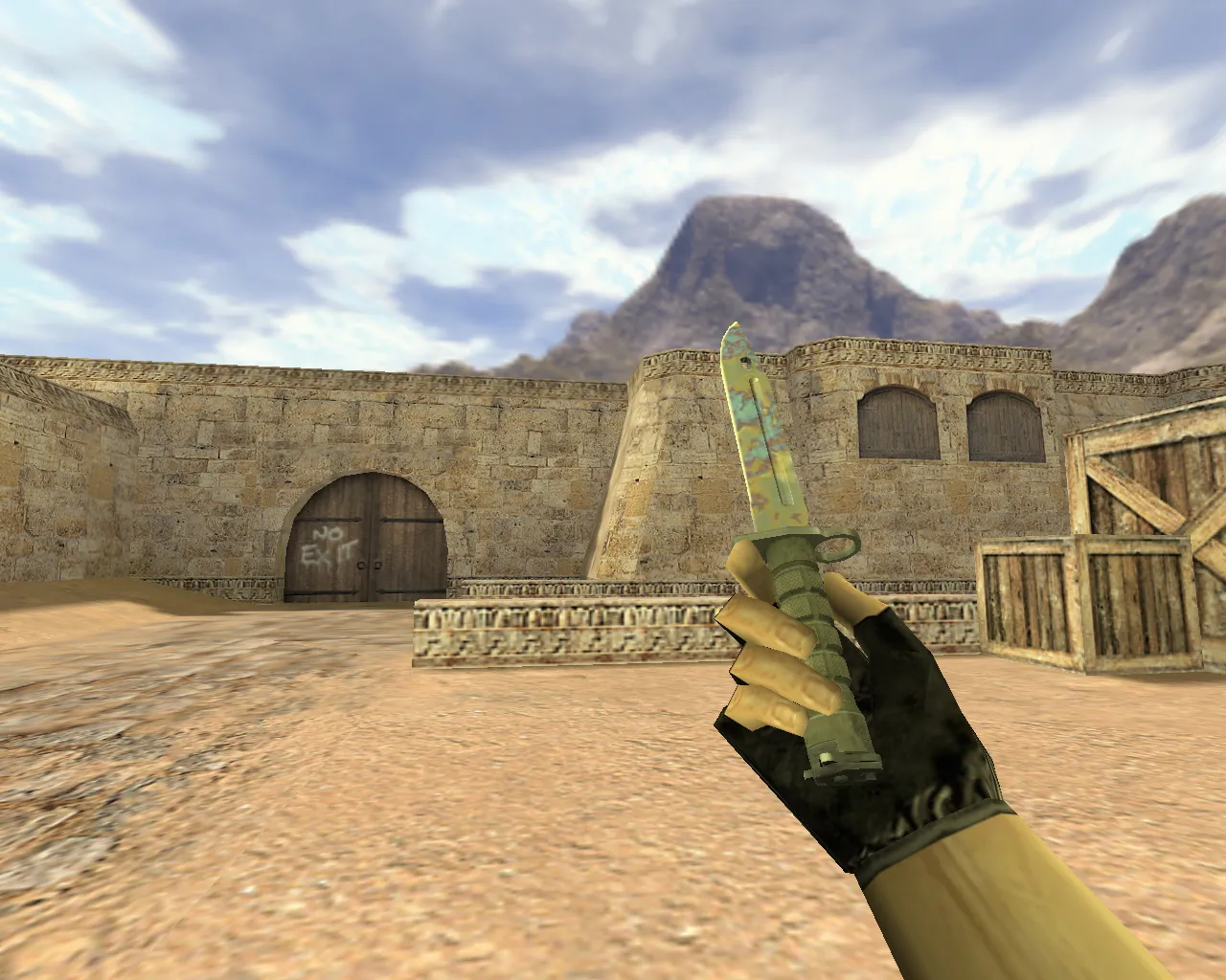 Нож «Штык-нож Поверхностная закалка» v_knife_p, p_knife_p, w_knife_p для CS 1.6: звуки, анимации осмотра, текстуры — скриншот 1