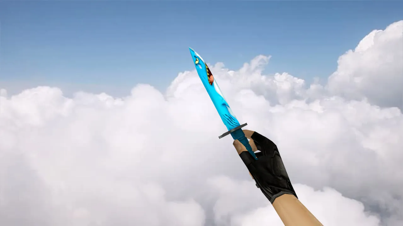 Модель ножа Bayonet Shark v_ для CS 1.6: качественные текстуры, анимация осмотра, звуки и точная модель - скриншот 2