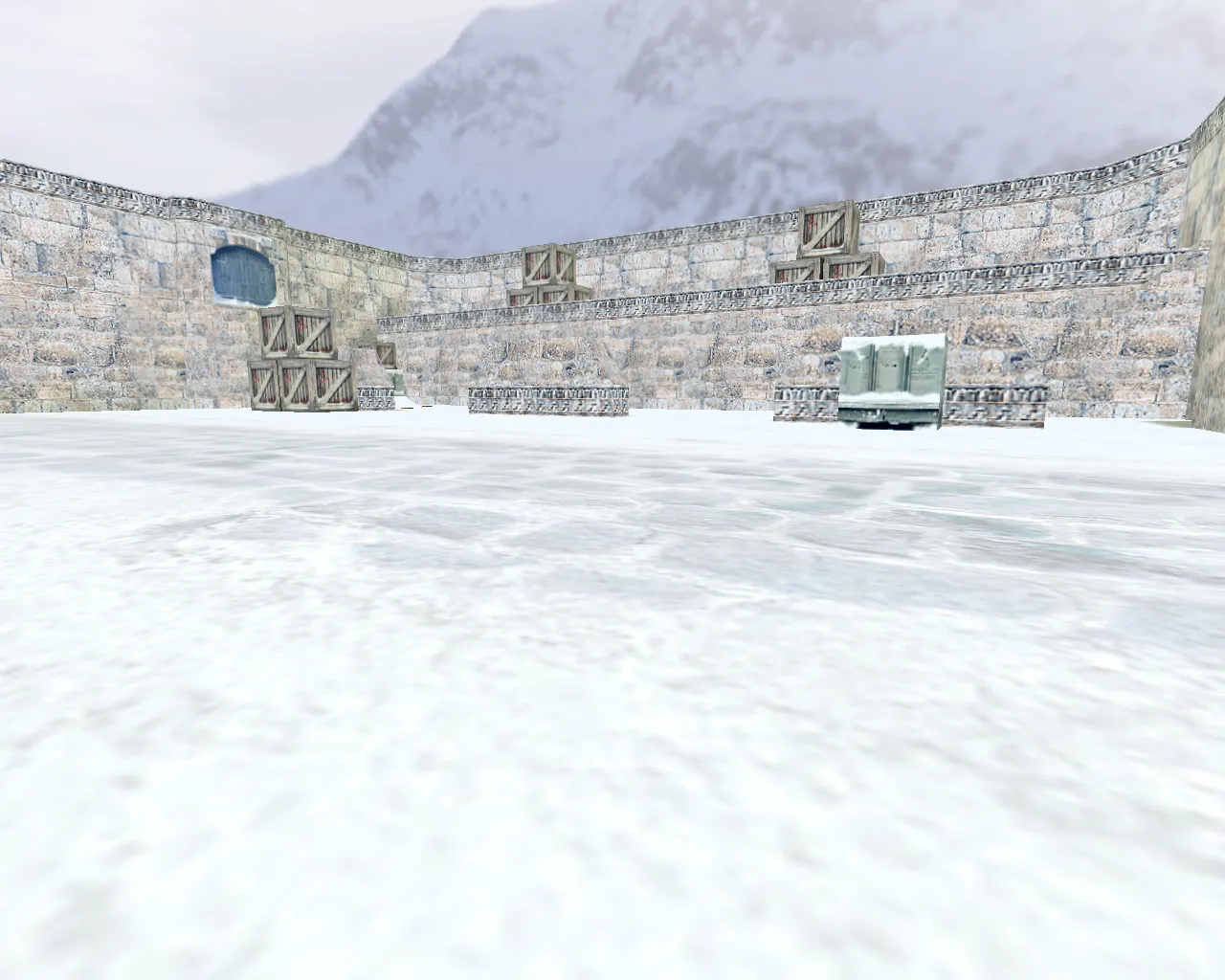 aim_snowy_winter для CS 1.6: тренировка прицела, точки спавна, маршруты и настройка сервера - скриншот 4