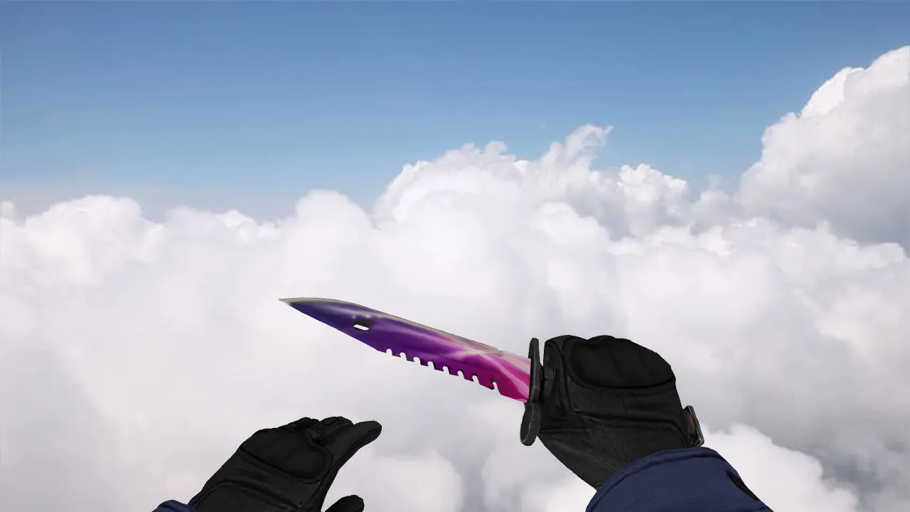Модель ножа Bayonet M9 Spectrum для CS 1.6: v_, w_, p_ файлы, звуковое сопровождение, анимация осмотра и качество текстур - скриншот 3