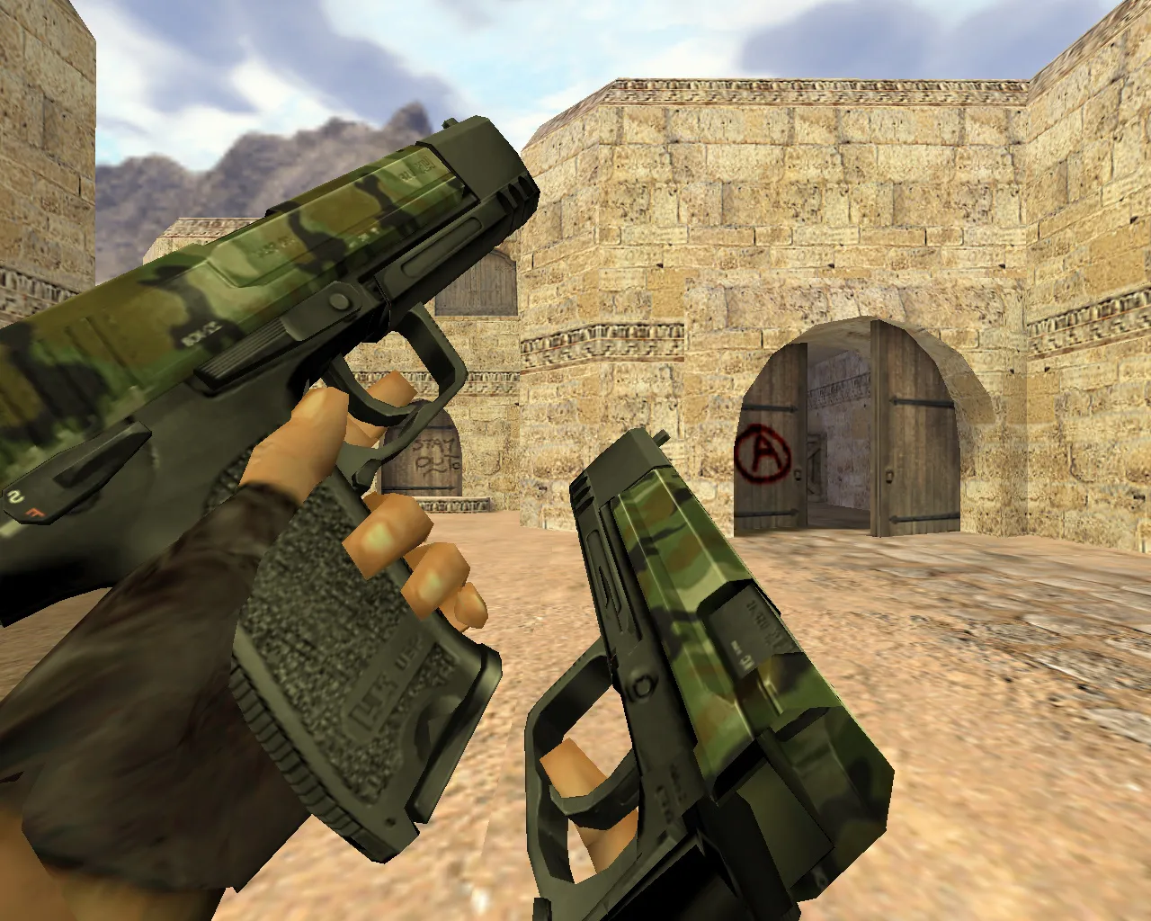 Модель «Два USP Камуфляж» для CS 1.6: Четкая и стильная — скриншот 4