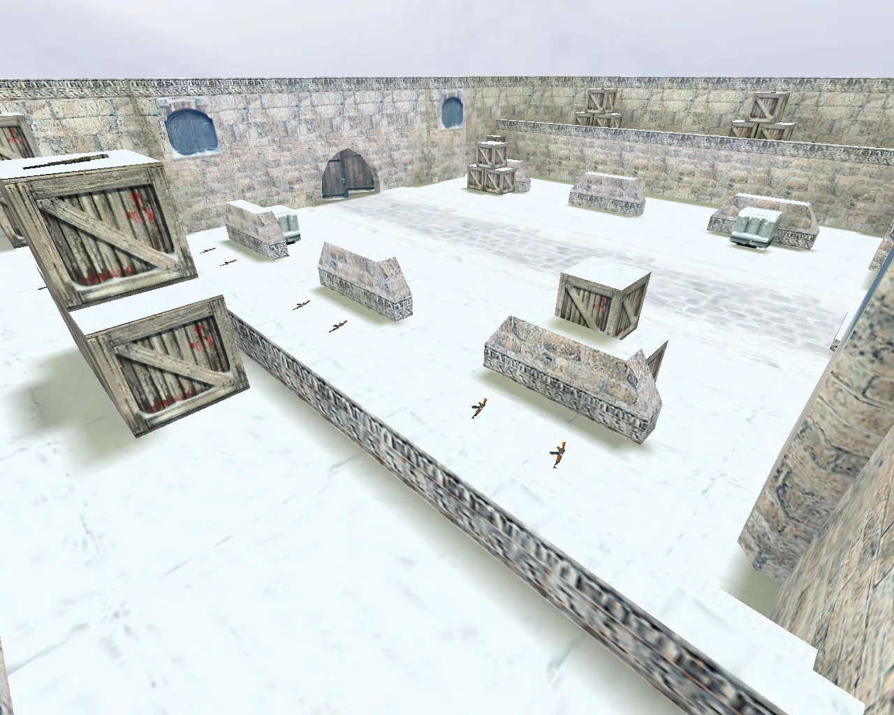 aim_snowy_winter для CS 1.6: тренировка прицела, точки спавна, маршруты и настройка сервера - скриншот 1