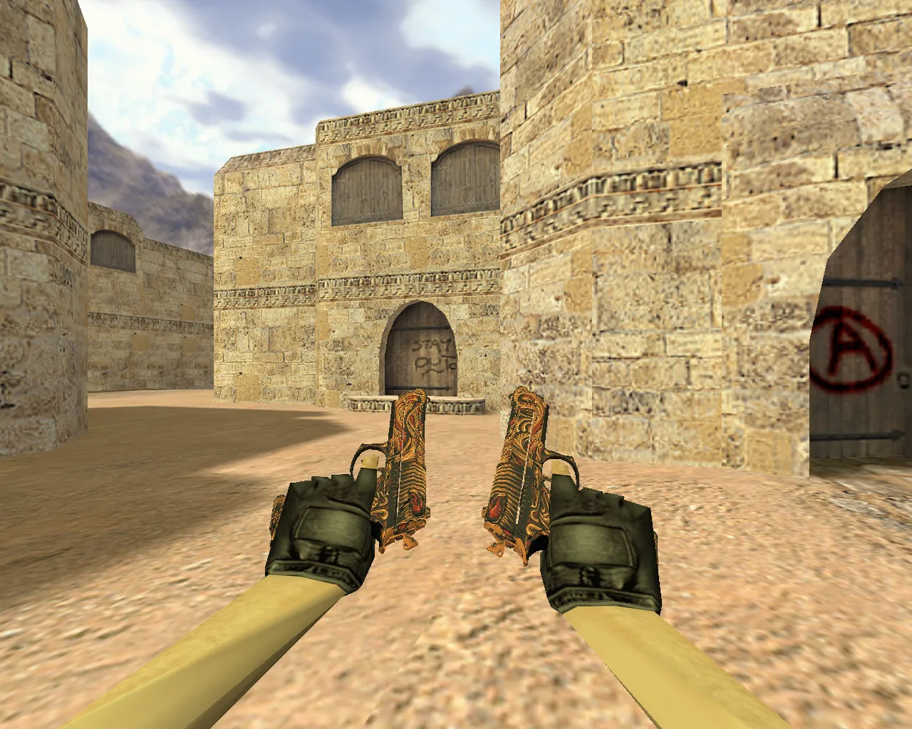 Модель Dual Elites Узор мертвеца для CS 1.6 - скриншот 2