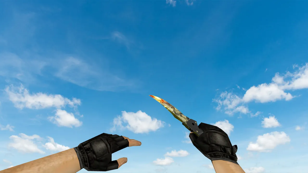 Модель ножа Falchion «История о драконе» для CS 1.6: v_ и p_ модели, звук, анимация осмотра - скриншот 3