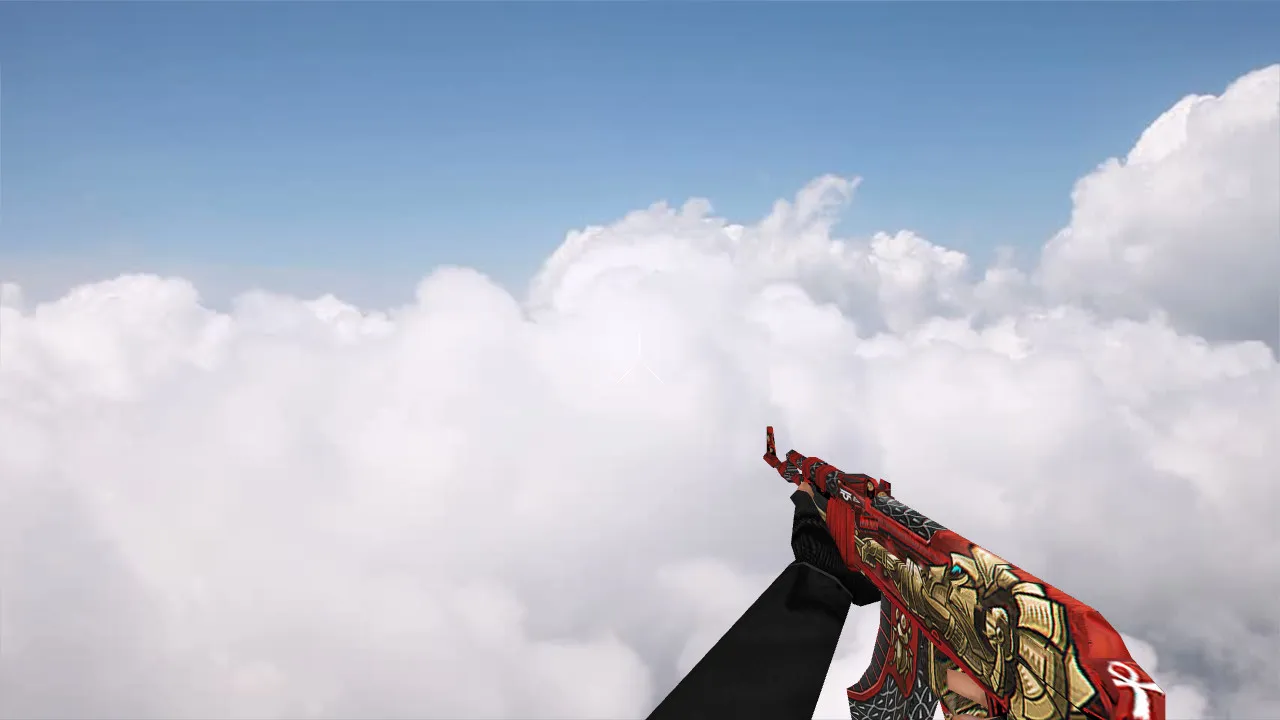 Модель v_ p_ w_ Default AK-47 Anubis для CS 1.6: обзор, звуки, текстуры — скриншот 1