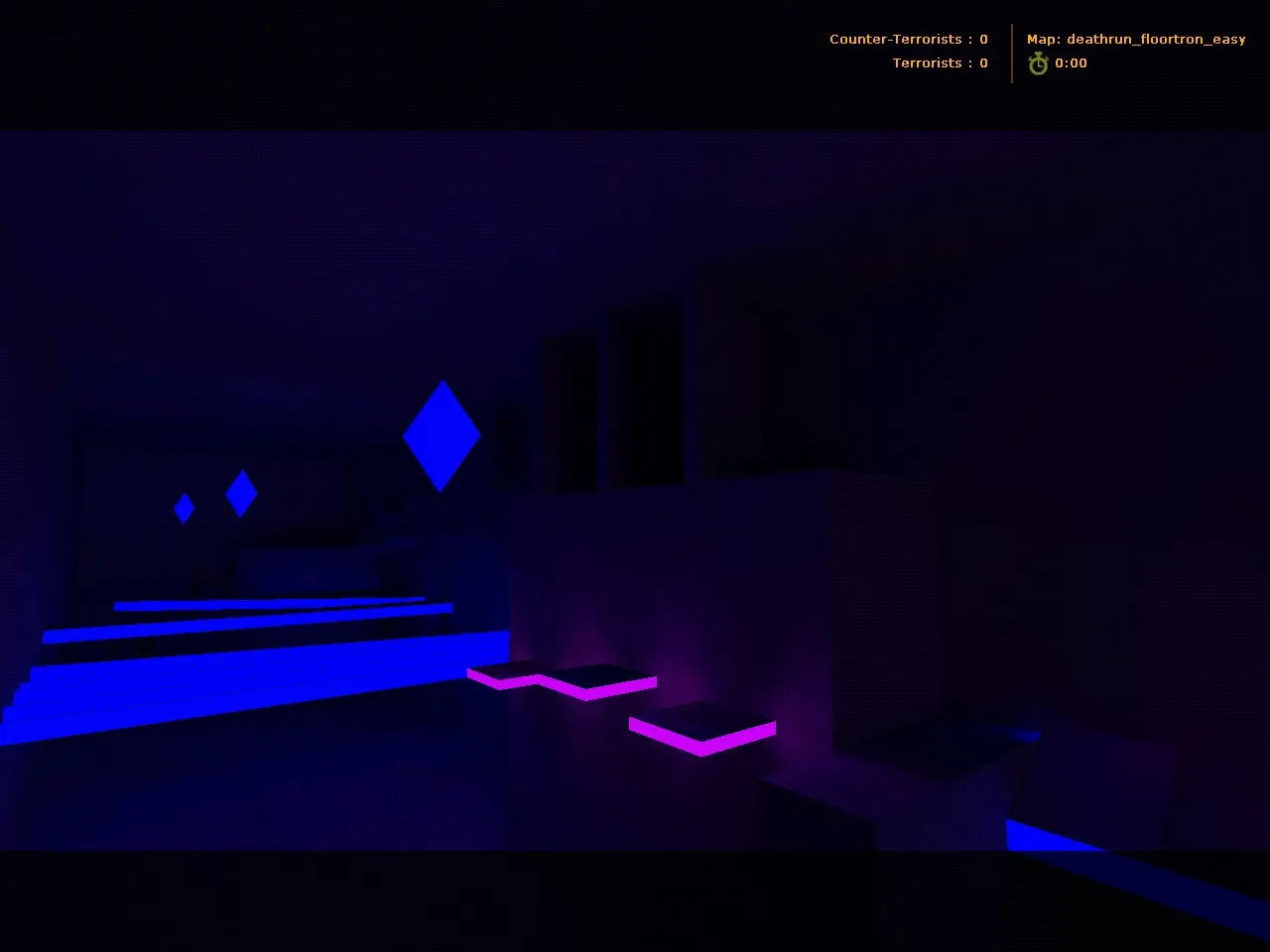 deathrun_floortron_easy для CS 1.6: deathrun-карта, баланс команд и стратегии прохождения - скриншот 1