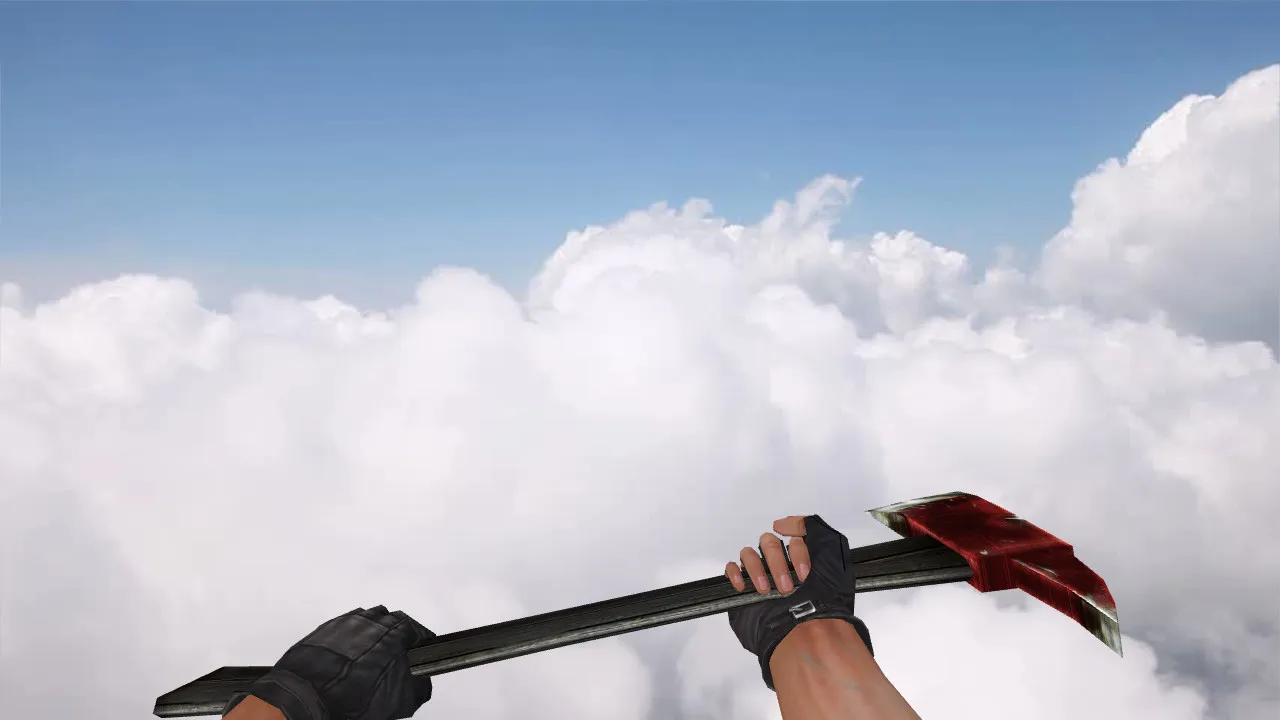 Модель «Axe Hammer» для CS 1.6: v_ и p_ нож, звуки, анимация осмотра, качество текстур и настройка - скриншот 1