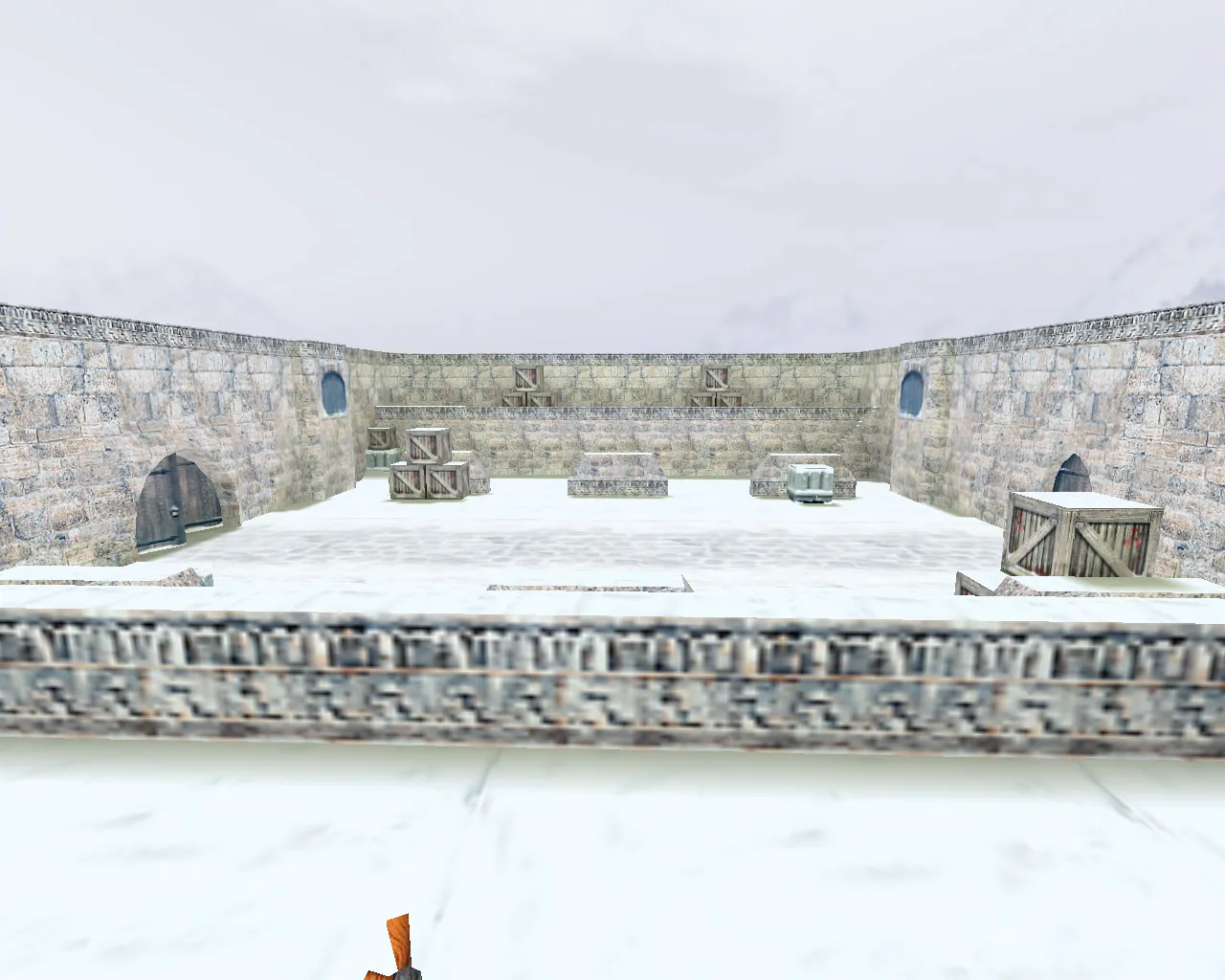 aim_snowy_winter для CS 1.6: тренировка прицела, точки спавна, маршруты и настройка сервера - скриншот 2