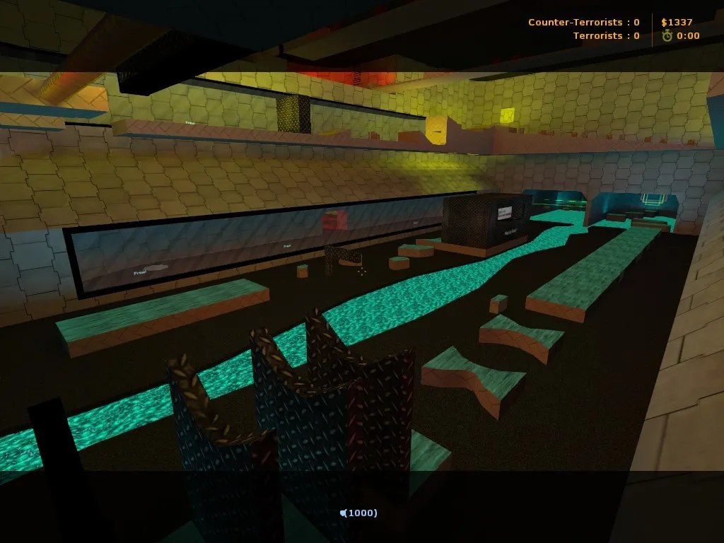 Карта deathrun_collor_fg для CS 1.6: тактика за CT и T, точки, .nav, оптимизация wpoly/epoly, без вирусов - скриншот 3