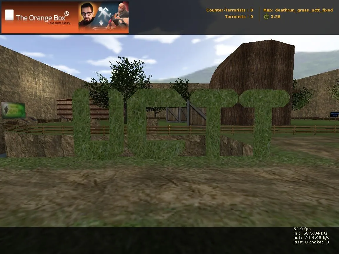 deathrun_grass_uctt_fixed для CS 1.6: маршруты CT/T, боты и оптимизация - скриншот 2