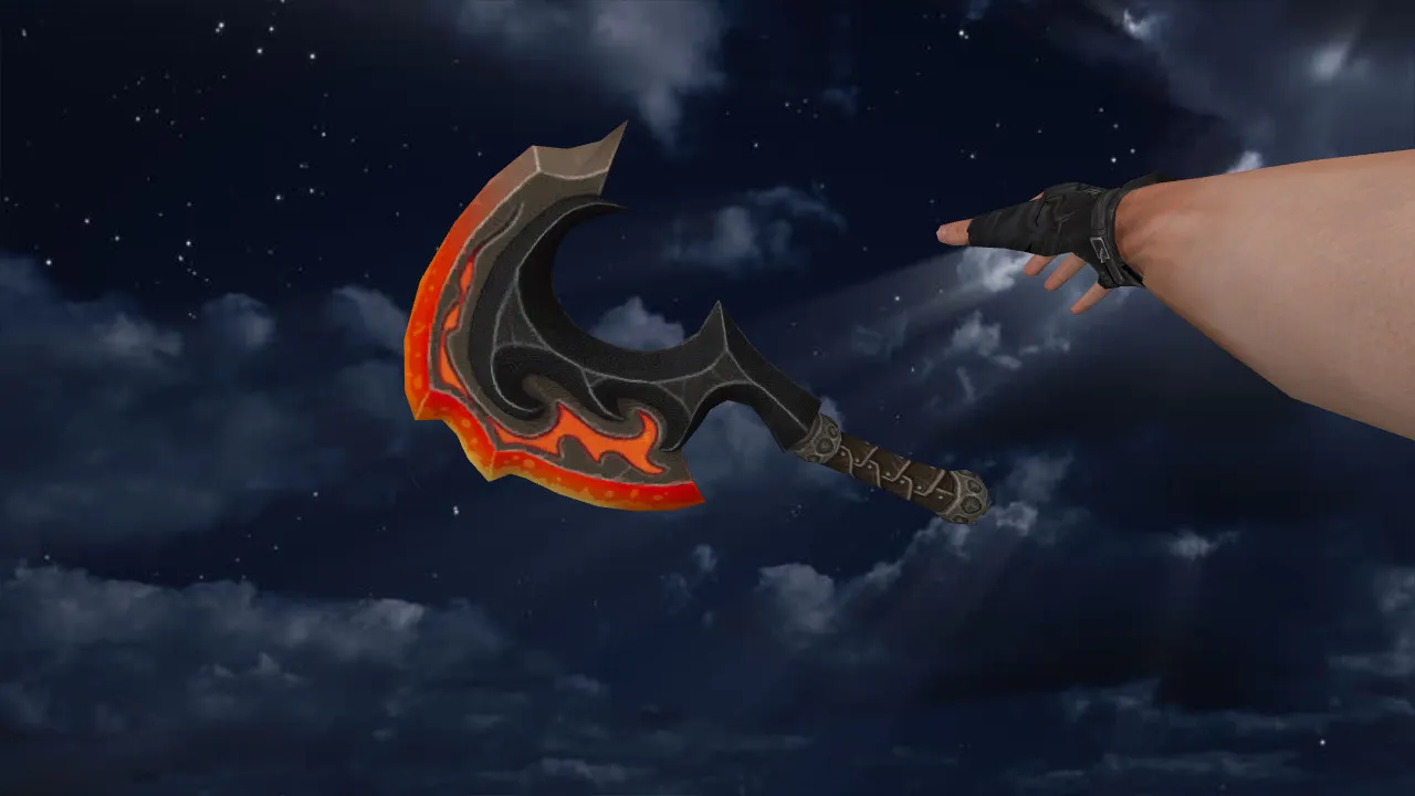 Модель ножа «Chaos Knight Hook» v_ для CS 1.6: p_ и w_ версии, звуки, анимация осмотра, текстуры и настройка - скриншот 2