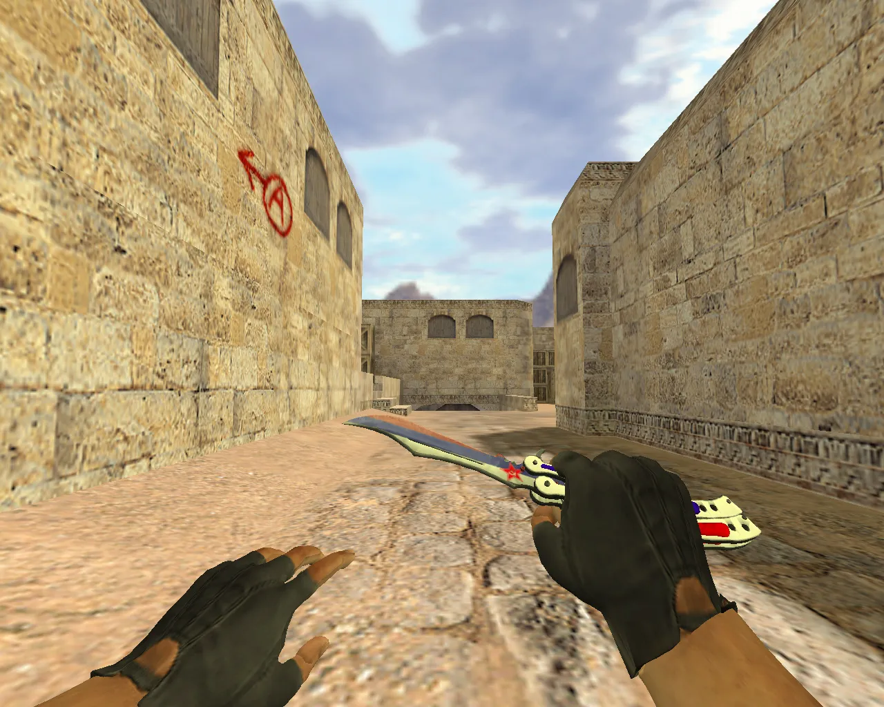 Модель «Нож-бабочка Россия» v_ knife для CS 1.6: p_ w_ модели, звуки и анимация осмотра - скриншот 2