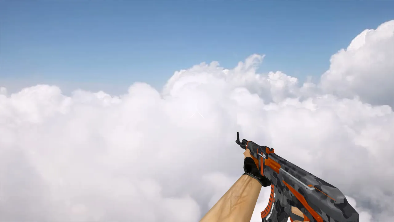 Модель Default AK47 Vanquish v_ для CS 1.6: p_ и w_ модели, звуки, анимация осмотра - скриншот 1