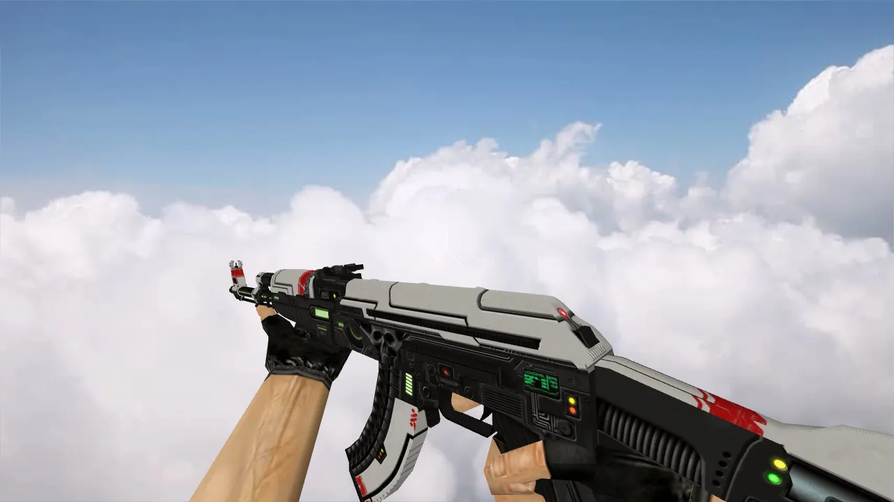 Модель «AK-47 Sci Fi Red» v_ p_ w_ для CS 1.6: звуки, осмотр, текстуры и анимации - скриншот 2