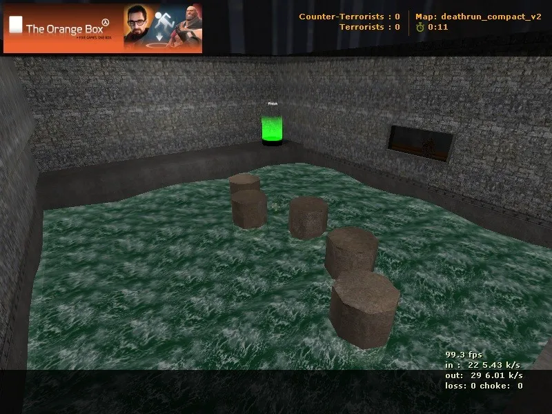 deathrun_compact_v2 для CS 1.6: тайминг ловушек, маршрут за CT/T и .nav для ботов - скриншот 3