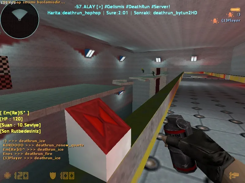 deathrun_hophop для CS 1.6: карта deathrun, точки, .nav для ботов и оптимизация под старые ПК - скриншот 1