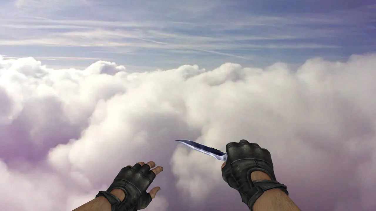 Модель ножа CS 1.6 «CS 1.5 knife on CSGO animations» v_ и p_ модели, звуки и анимация осмотра - скриншот 3