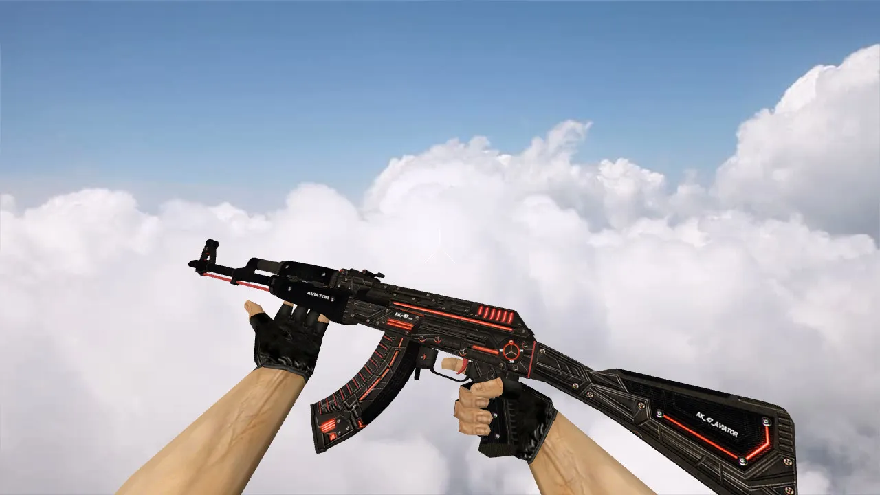 Модель AK-47 Aviator для CS 1.6 - Качественные текстуры и анимация - скриншот 1