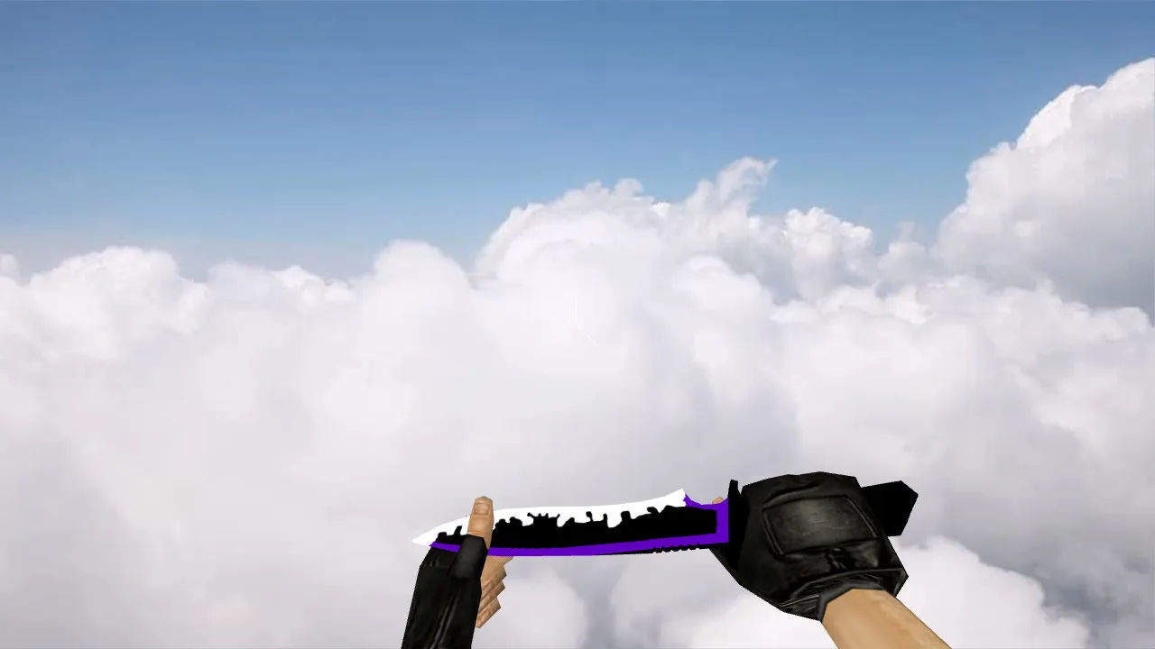 Модель «Default Knife Neon Purple» v_ p_ w_ для CS 1.6: звуковое сопровождение, анимация осмотра, текстуры, конфигурация - скриншот 2
