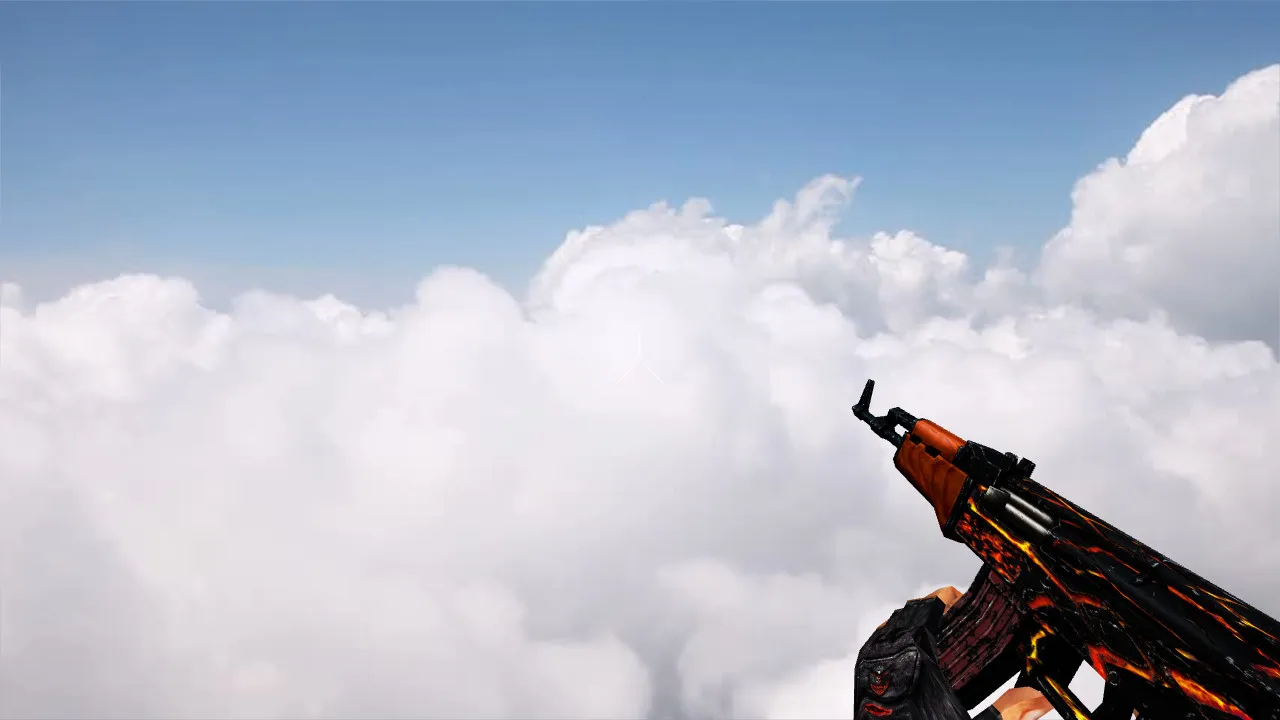 Модель v_ и p_ Default AK-47 Fire для CS 1.6: звуки, анимация осмотра, текстуры, установка в папку models — скриншот 2