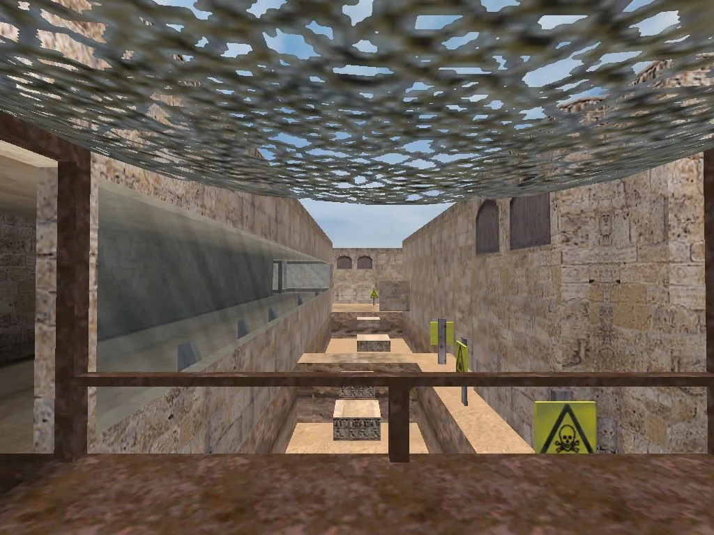 deathrun_dustroad для CS 1.6: боты, ловушки и точки - deathrun карта с навигацией для ботов - скриншот 5