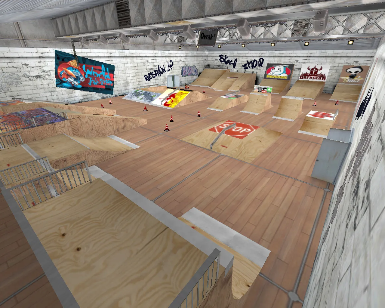 aim_skatepark_csz для CS 1.6: тренировка прицела, точки, боты и раундовые настройки - скриншот 1