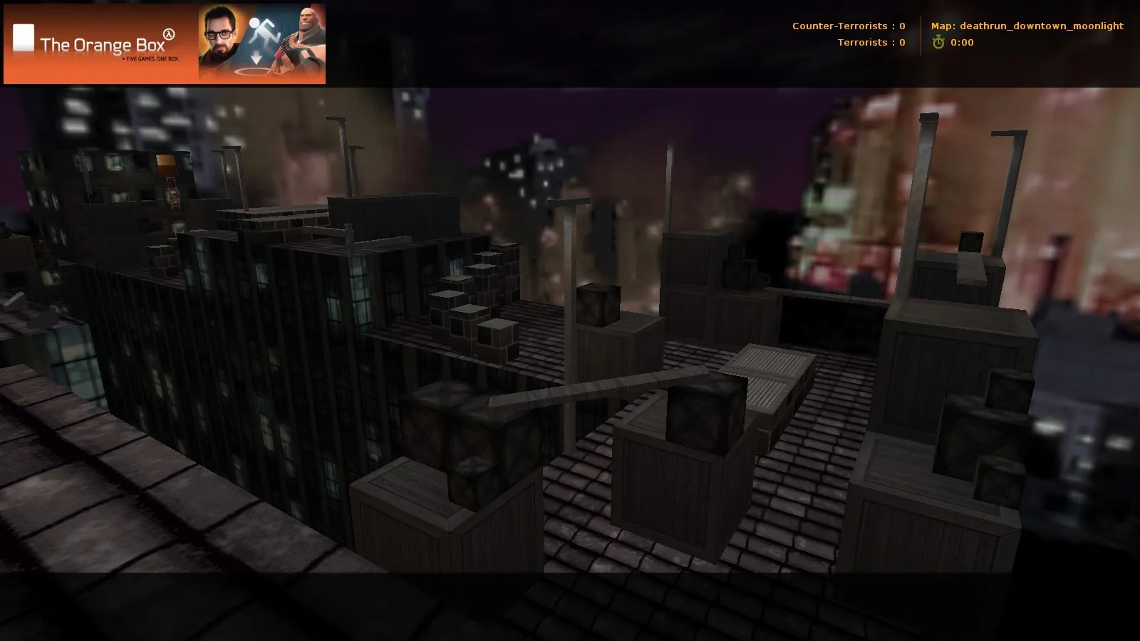 deathrun_downtown_moonlight для CS 1.6: тактики, точки, .nav, оптимизация карты - скриншот 1