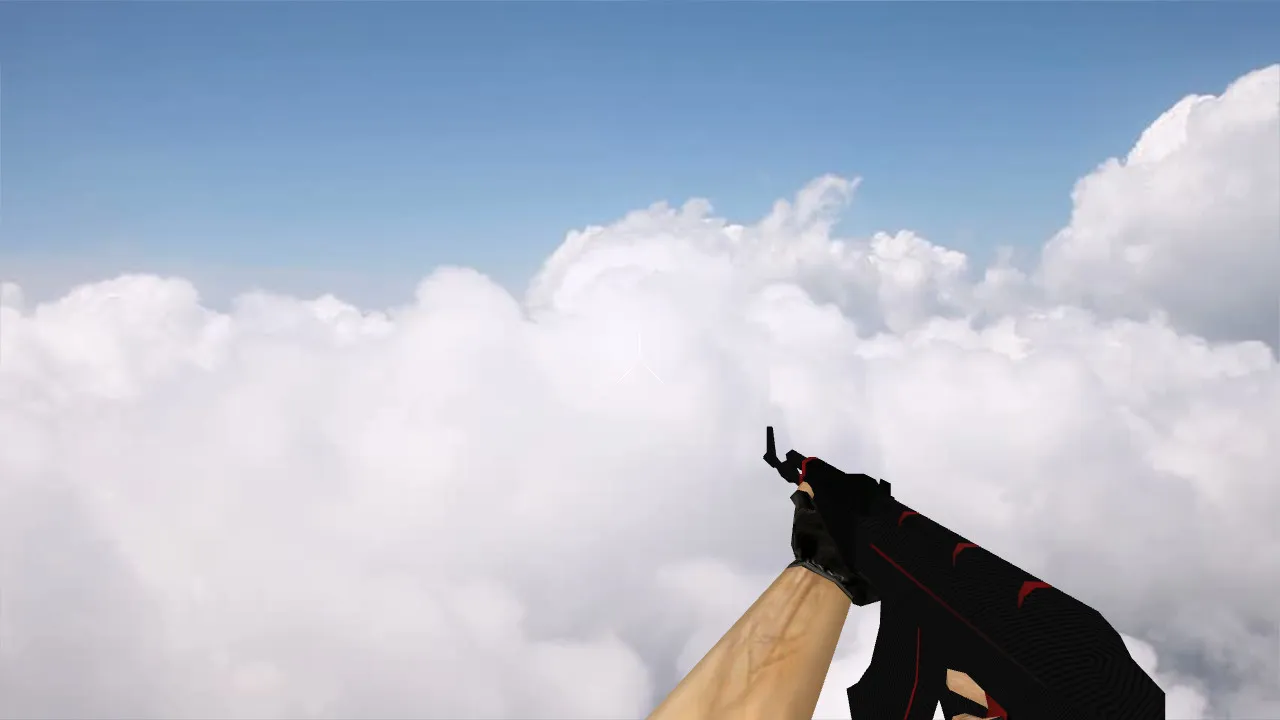 Модель v_ak47 «Красная линия» для CS 1.6: p_ и w_ варианты, анимация осмотра, звуки и текстуры — скриншот 1