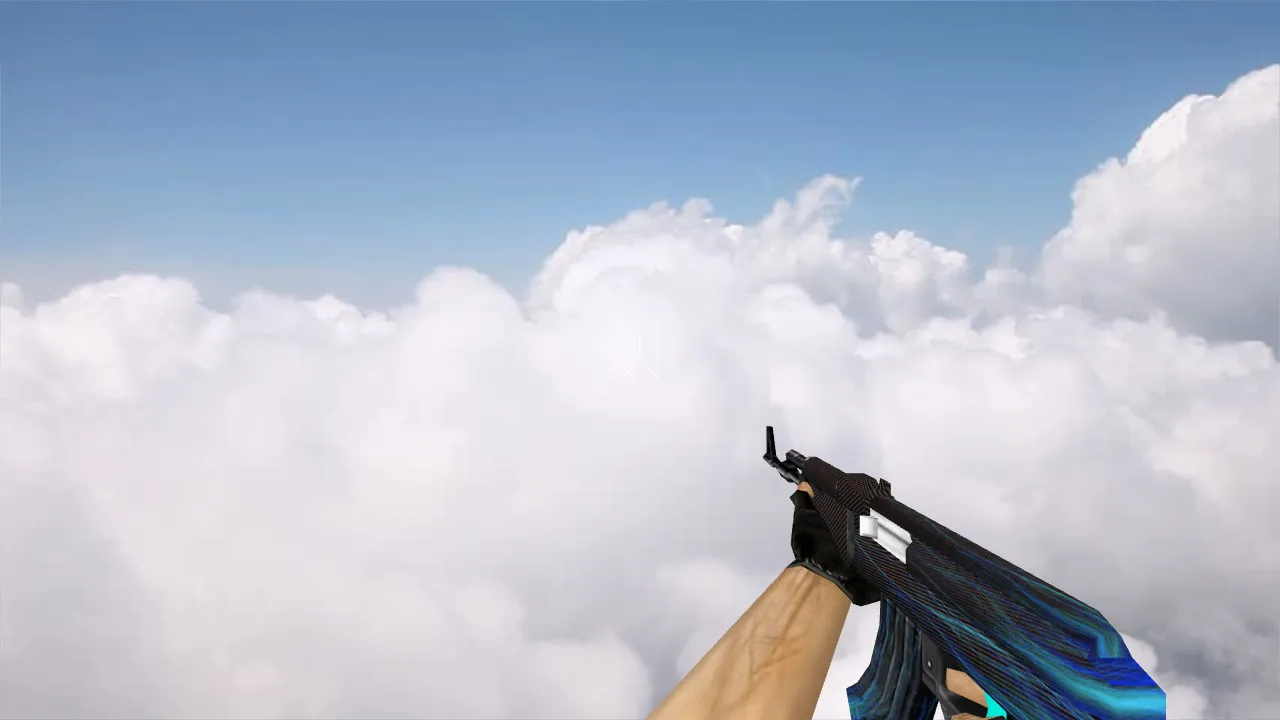 Скин Default AK-47 Carbon Lines (v_/p_/w_) для CS 1.6: звуковое сопровождение, анимация осмотра, текстуры - скриншот 1