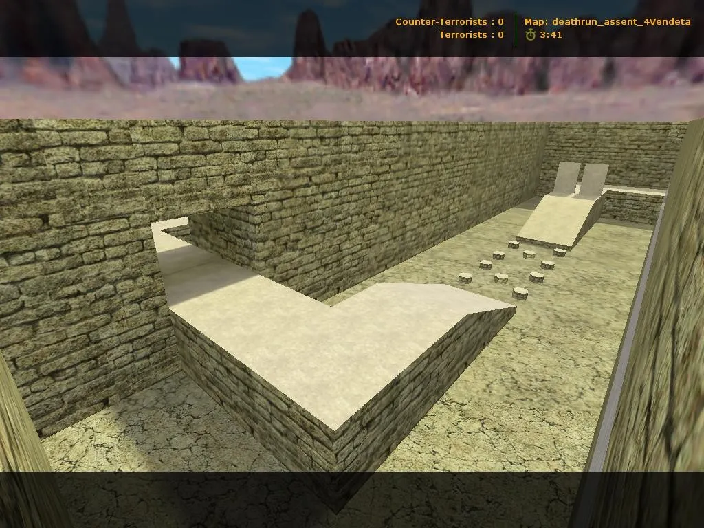 Карта deathrun_assent_4vendeta для CS 1.6: баланс сторон, точки, .nav и оптимизация - скриншот 3