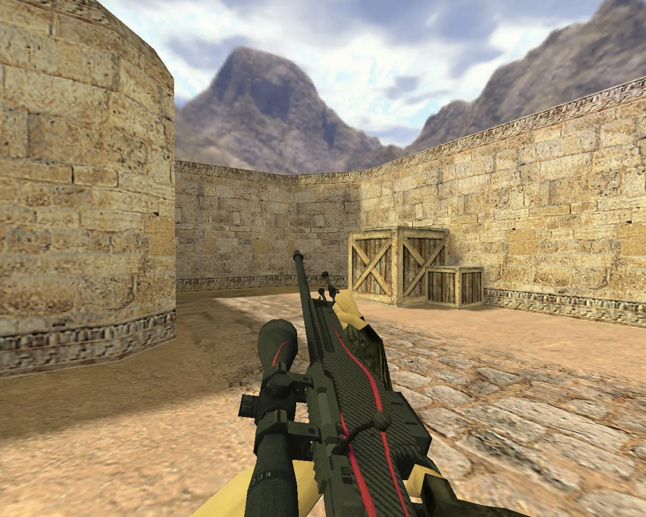 Модель AWP Красная линия для CS 1.6 – качественные текстуры и анимация - скриншот 2