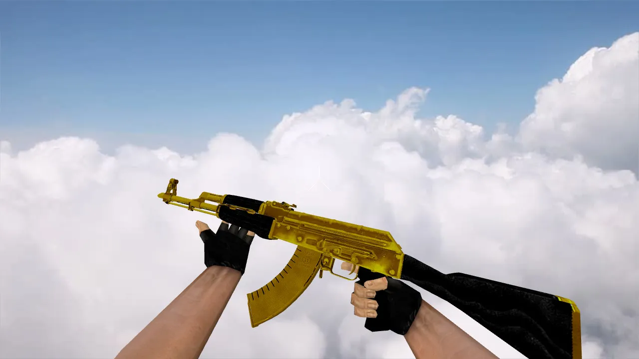 Модель «AK-47 Golden Anim» для CS 1.6 - Высокое качество и детали - скриншот 1