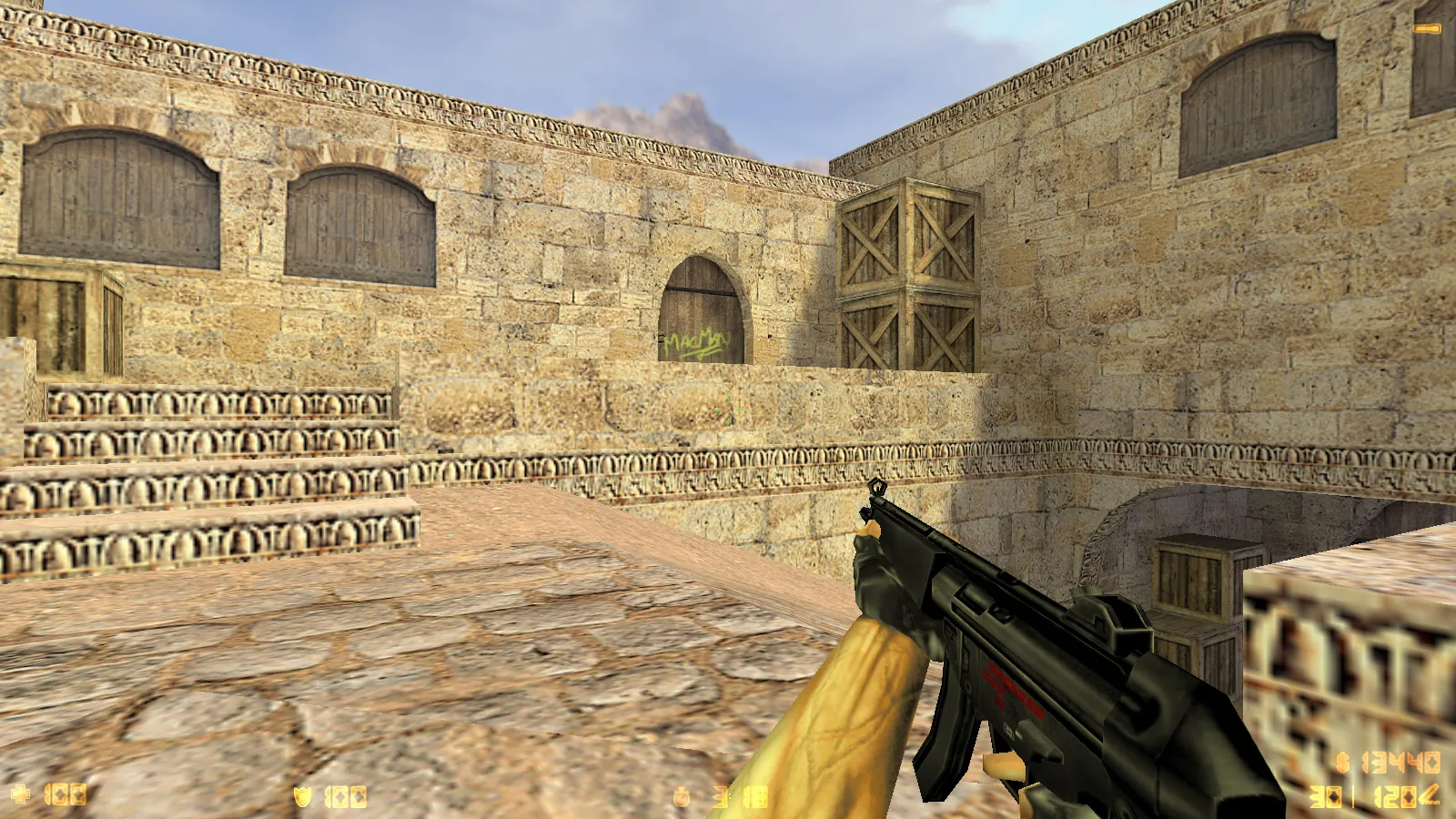 Сборка CS 1.0 для CS 1.6: 5 апдейтов, модели оружия v_/p_/w_, звуки, текстуры карт и фон меню - скриншот 20