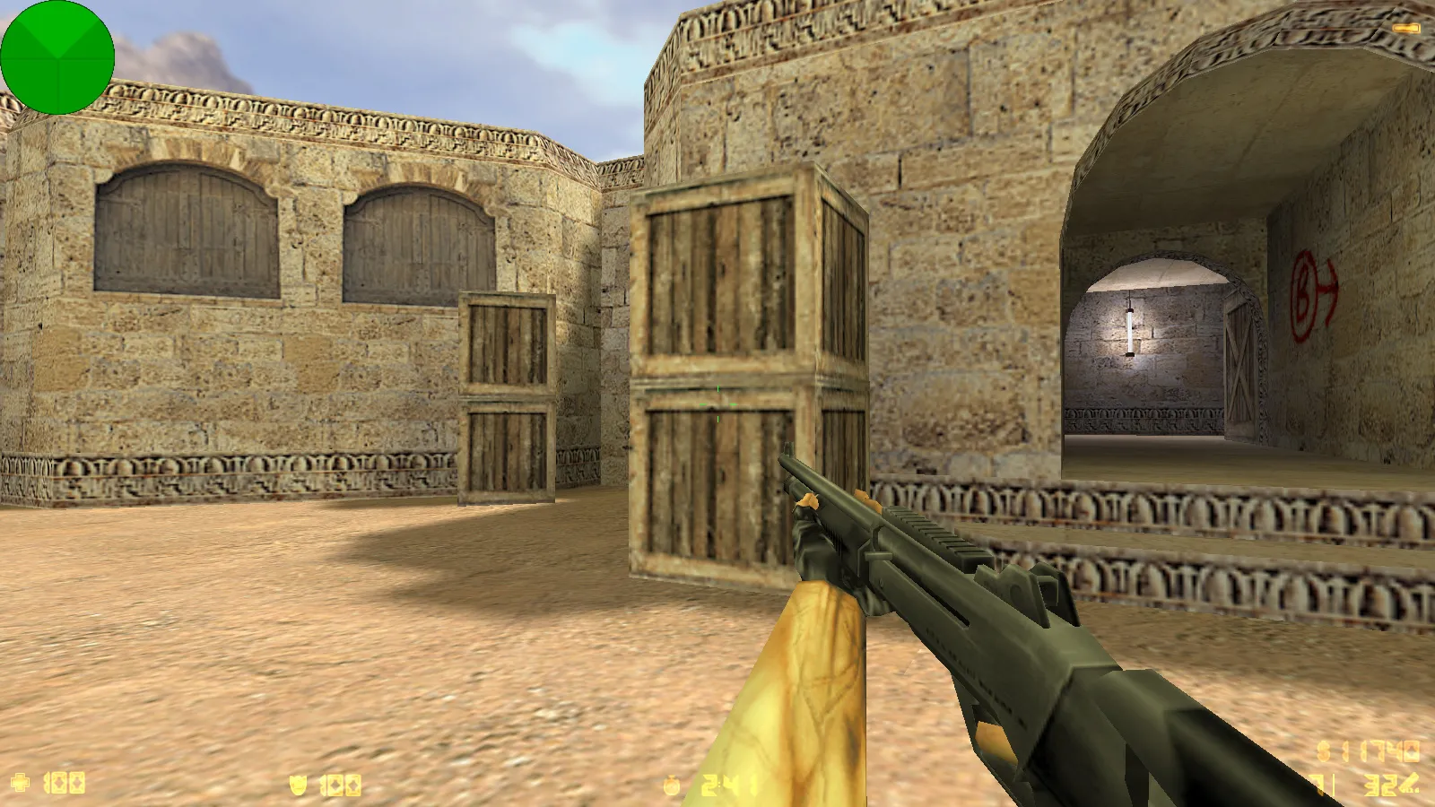 Сборка CS 1.0 для CS 1.6: 5 апдейтов, модели оружия v_/p_/w_, звуки, текстуры карт и фон меню - скриншот 29