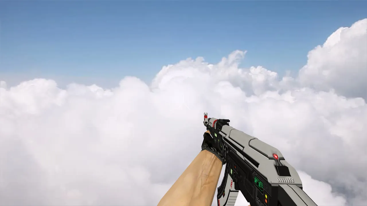 Модель «AK-47 Sci Fi Red» v_ p_ w_ для CS 1.6: звуки, осмотр, текстуры и анимации - скриншот 4