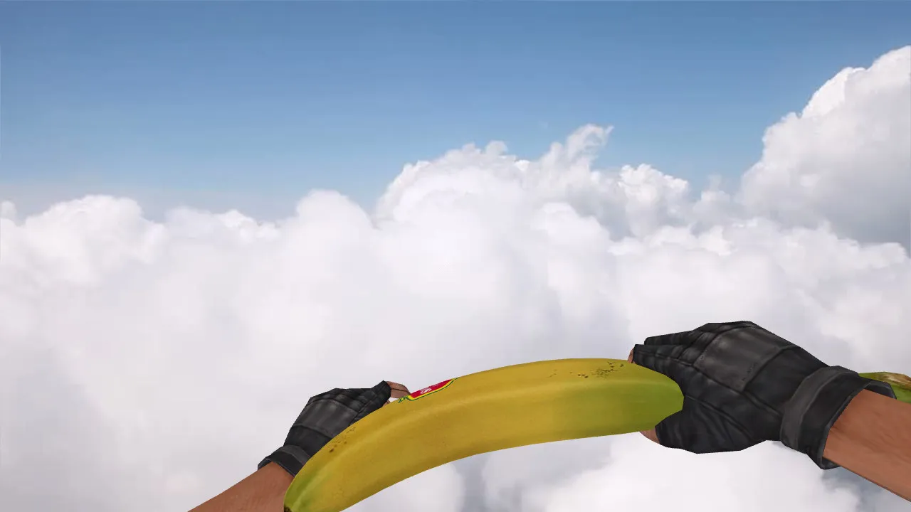 Модель нож «Банан» v_knife_banana, p_knife_banana, w_knife_banana для CS 1.6: звуки, анимация осмотра, текстуры - скриншот 1