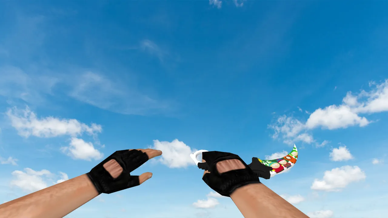Модель ножа «Karambit South Park» для CS 1.6: v_model p_model w_model, звуки, анимация осмотра - скриншот 2
