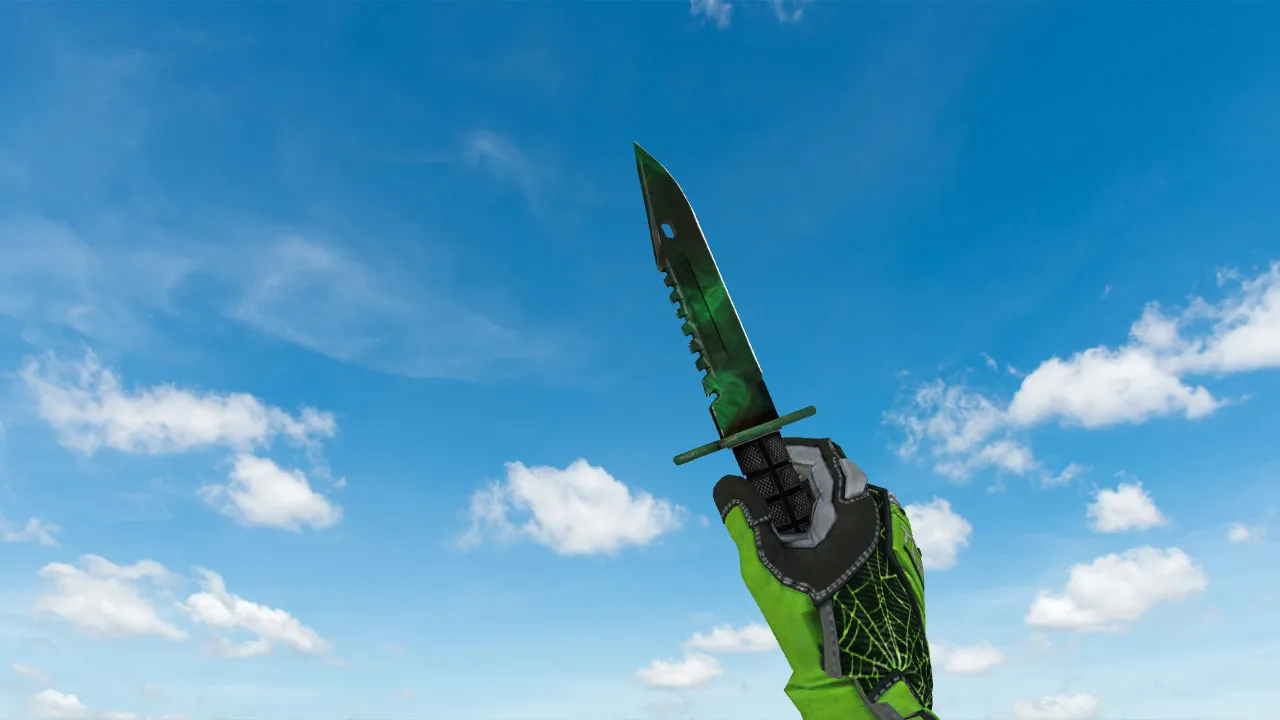 Модель ножа v_ M9 Bayonet Gamma Doppler Phase 2 для CS 1.6: p_ и w_ модели, звуки, анимация осмотра - скриншот 2
