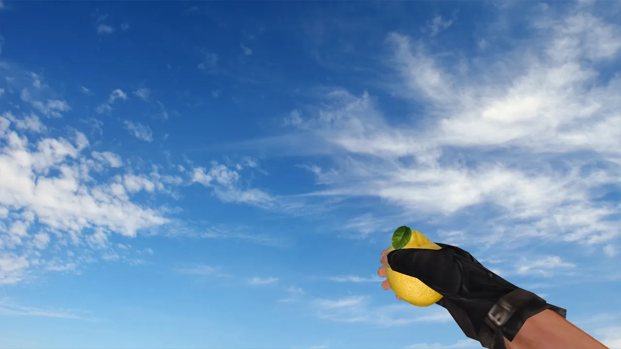 Модель «Lemon Grenade» v_ и p_ для CS 1.6: звуки, анимация осмотра, качественные текстуры гранаты - скриншот 1
