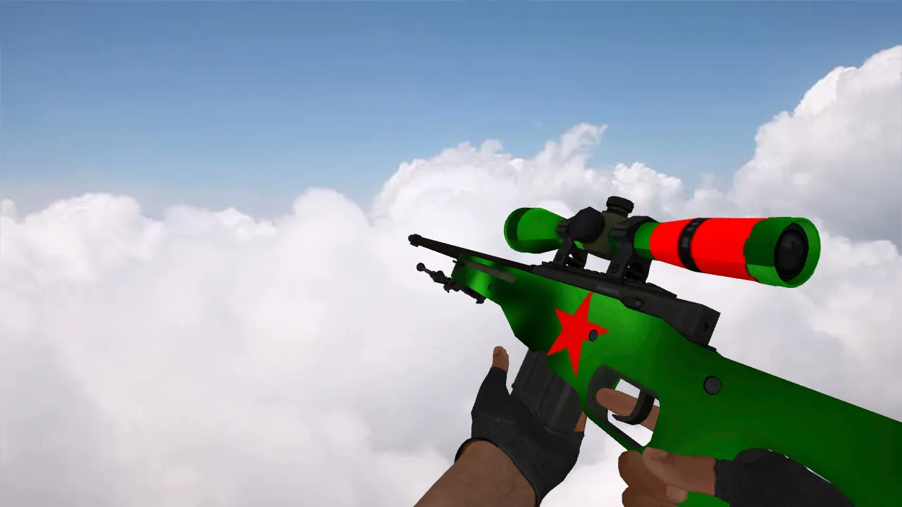 Модель AWP Redstar для CS 1.6 - Качественная замена - скриншот 2