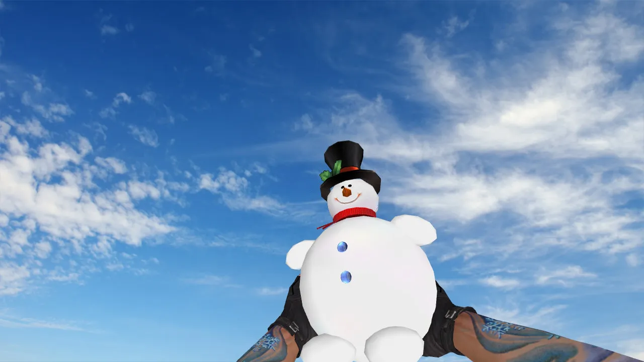 Модель «Happy Snowman Grenade» для CS 1.6: v_, p_, w_ звуки, анимация осмотра и качество текстур - скриншот 1