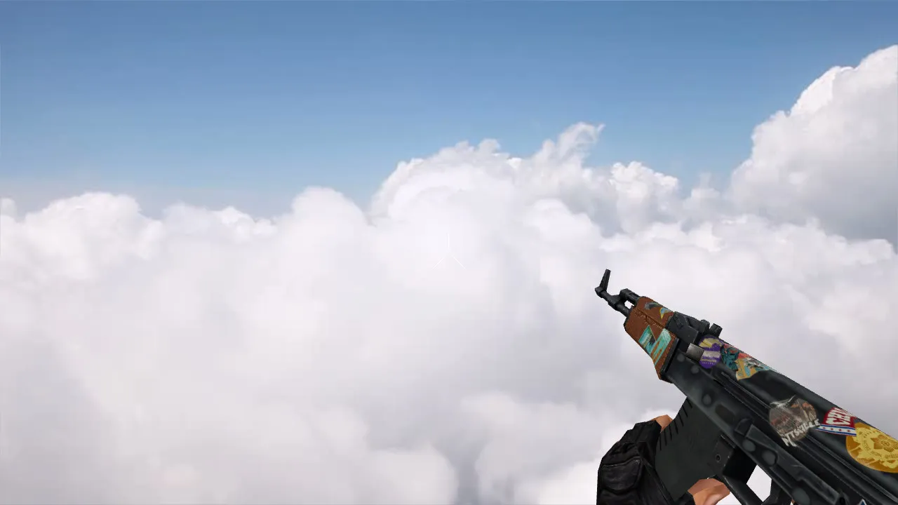 Модель v_ и p_ АК-47 «Default AK-47 Jet Set» для CS 1.6: звуки, анимация осмотра, качественные текстуры - скриншот 2