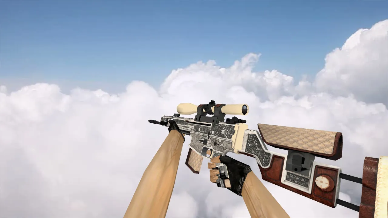 Модель SCAR-20 Big Spender для CS 1.6 - Качественные текстуры и звук - скриншот 1