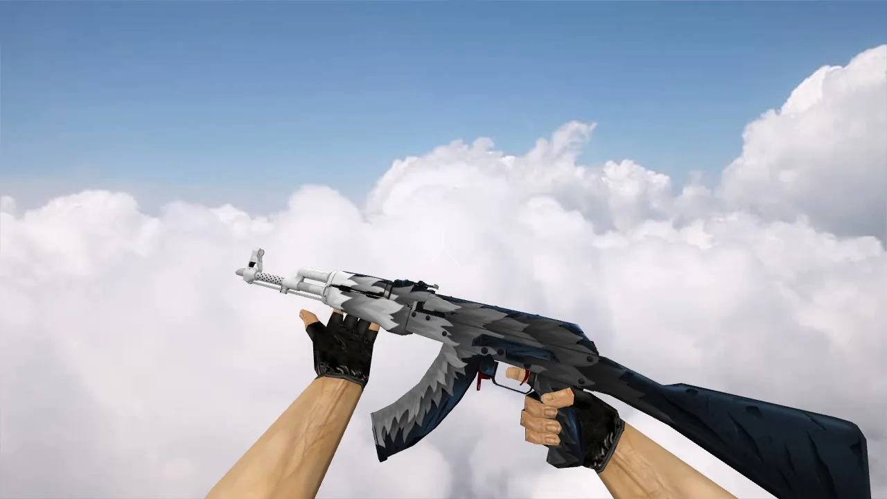 v_ak47 w_ak47 p_ak47 «White Fang» модель АК-47 для CS 1.6 с звуками и анимацией осмотра - скриншот 1