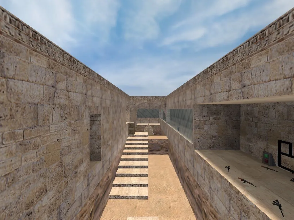 deathrun_dustroad для CS 1.6: боты, ловушки и точки - deathrun карта с навигацией для ботов - скриншот 7