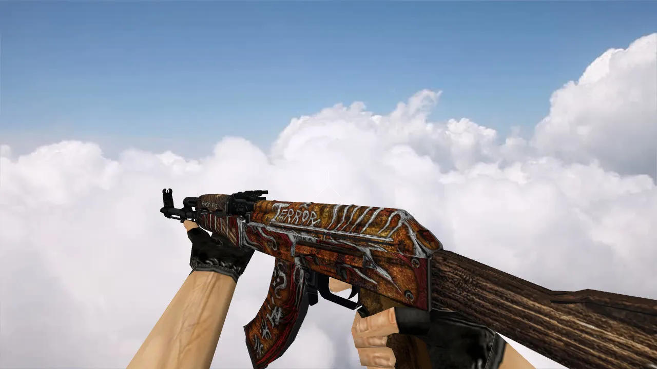 Модель v_ak47 АК-47 Scarecrow для CS 1.6: p_ и w_ версии, звук, анимация осмотра, текстуры - скриншот 2