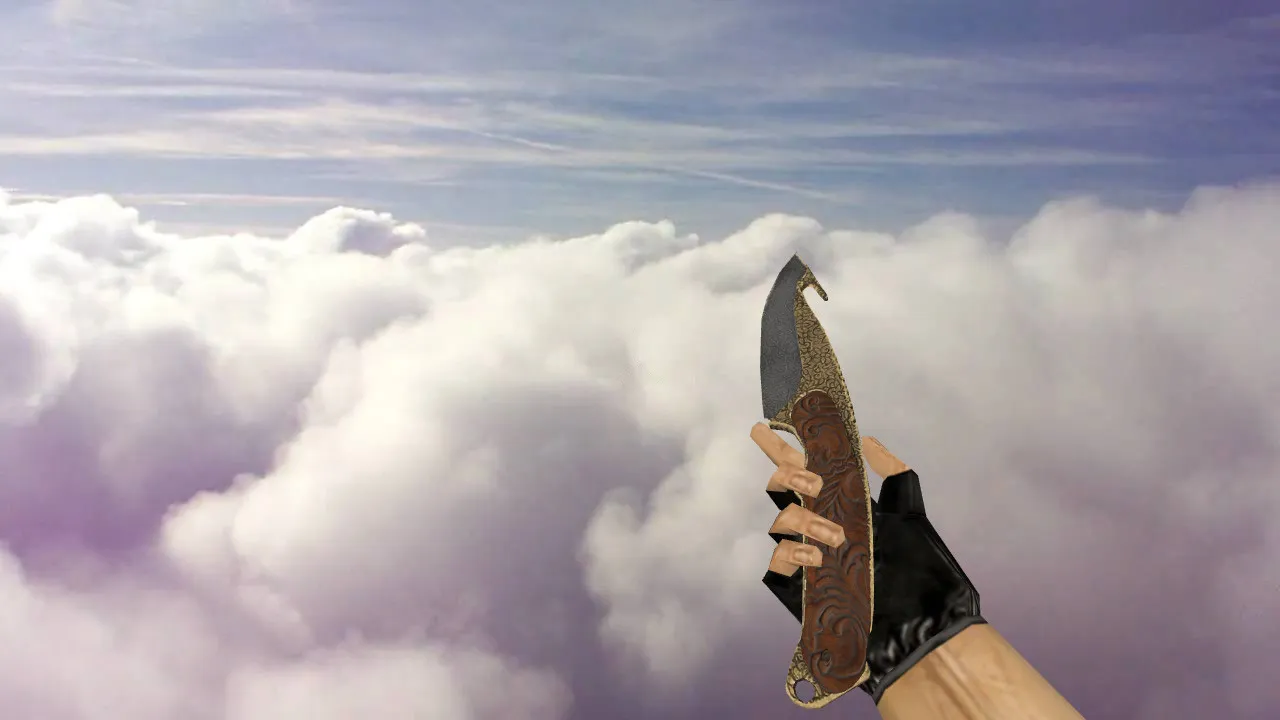 Нож «Gut Knife Kila» (v_/p_/w_) для CS 1.6: текстуры, звук, анимация осмотра — скриншот 1