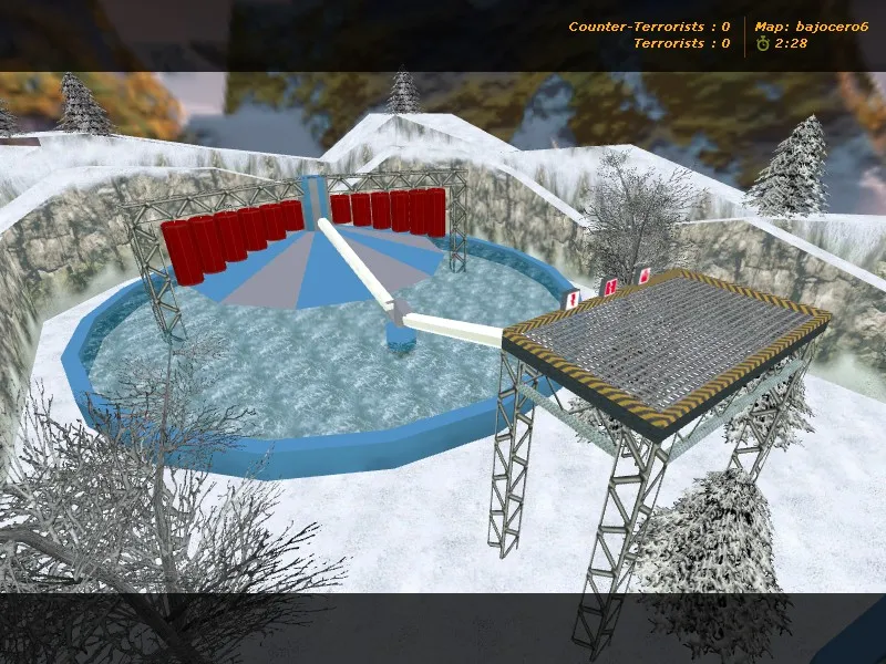 deathrun_bajocero для CS 1.6: точки, раунды и боты, .nav, оптимизация и настройка карты - скриншот 1